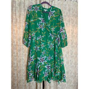 Flirty Green Floral Dress